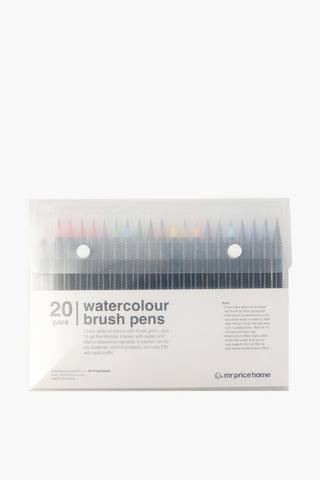 20 Pack Watercolour Brush Pens