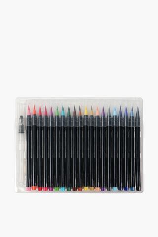 20 Pack Watercolour Brush Pens