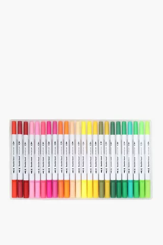 Pack Of 24 Dual Tip Brush Pens