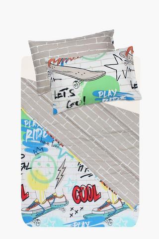 Soft Touch Caleb Grafiti Reversible Comforter Set