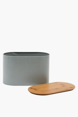 Metal And Wood Bread Bin