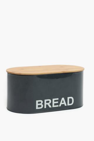 Metal And Wood Bread Bin
