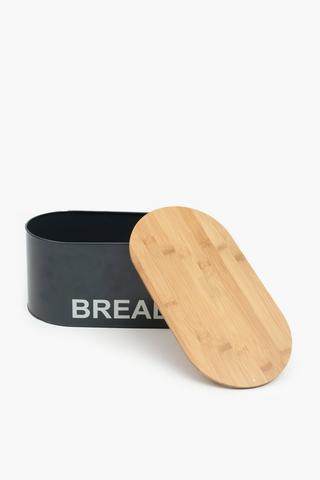 Metal And Wood Bread Bin