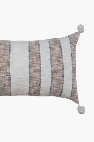 Jacquard Pom Stripe Scatter Cushion, 40x60cm