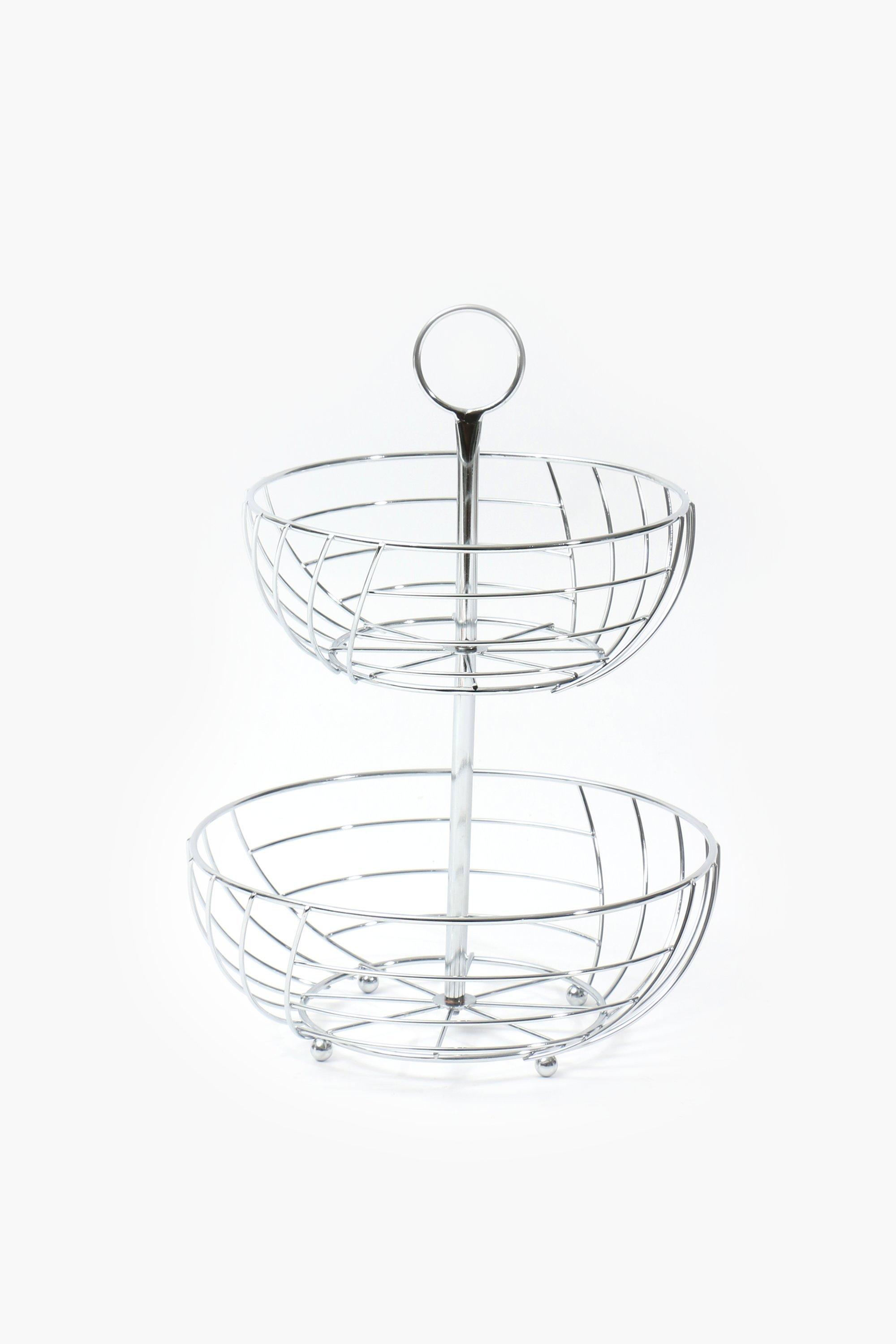 2 Tier Chrome Fruit Basket
