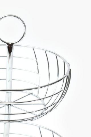 2 Tier Chrome Fruit Basket