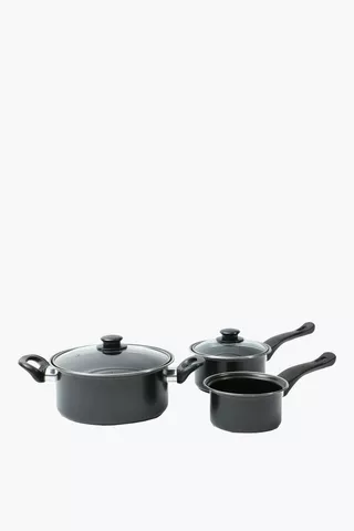 5 Piece Carbon Steel Gunmetal Cookware Set