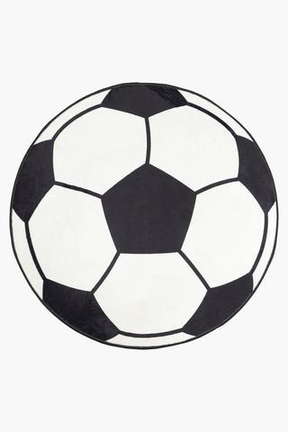 Soccer Ball Shaped Rug, 90cm