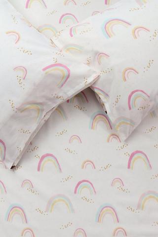 Soft Touch Printed Rainbow Fitted Sheet