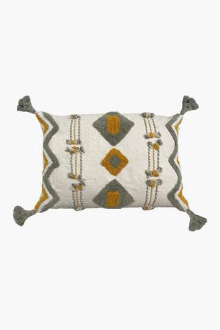 Tufted Tribal Scatter Cushion, 40x60cm