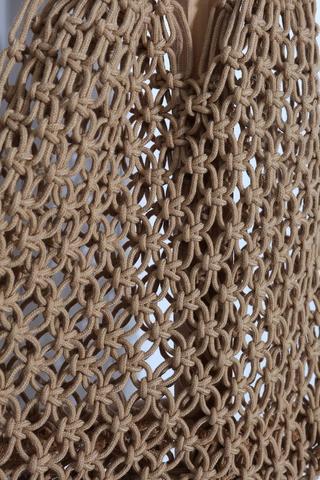 Crochet Rustic Beach Bag, 30x23cm