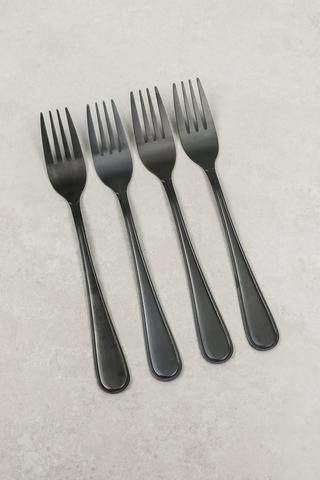 4 Pack Brushed Fork Set