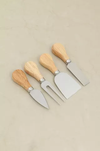 4 Piece Cheese Board Knife Set