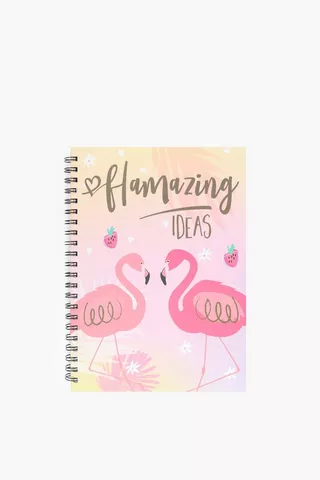 Flamingo Spiral Notebook A4