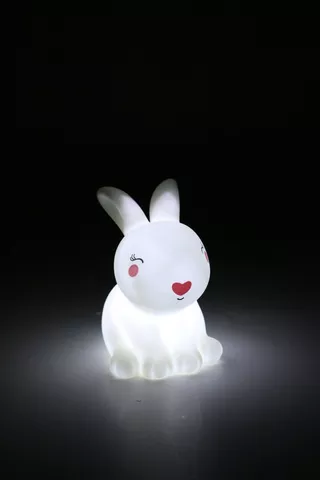 Plastic Led Bunny Night Light, Battery Operated