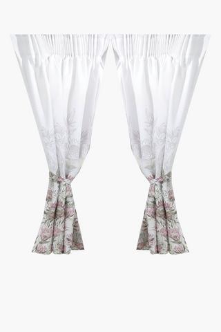 2 Pack Sodwana Protea Cafe Curtain, 110x120cm