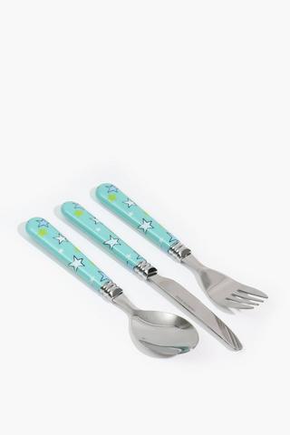 3 Piece Sebastian Shark Melamine Cutlery Set