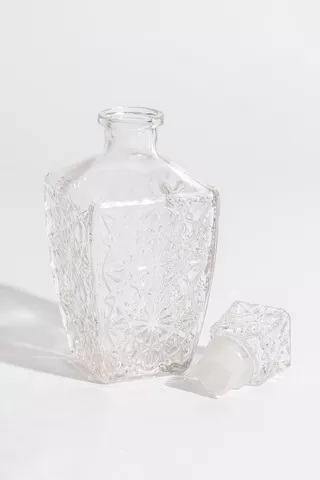 Elegant Cut Glass Decanter
