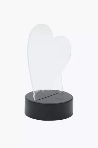 3d Heart Battery Operated Light On Stand