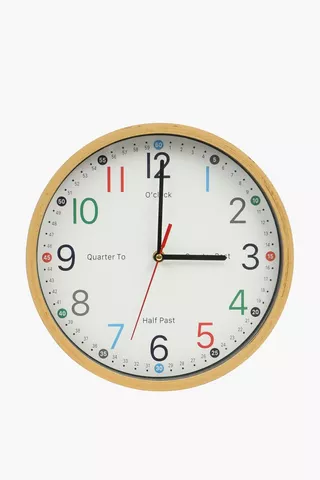 Let's Learn Plastic Clock, 30cm