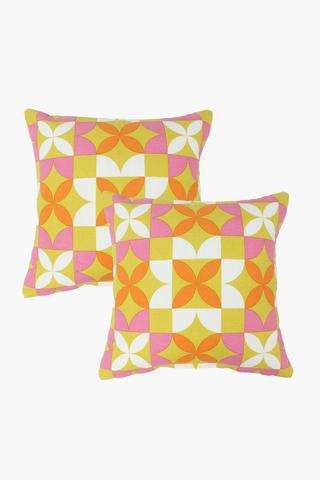 Colab Xia Carstens 2 Pack Printed Scatter Cushions, 45x45cm