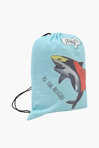 Sebastian Shark Drawstring Bag