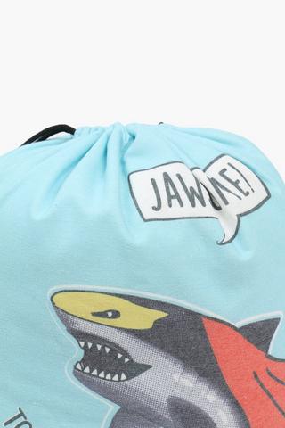Sebastian Shark Drawstring Bag