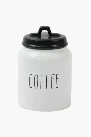 Dimple Ceramic Coffee Canister
