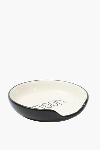Script Ceramic Spoon Rest
