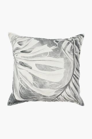 Premium Monster Leaf Feather Scatter Cushion, 60x60cm