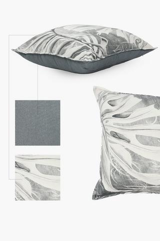 Premium Monster Leaf Feather Scatter Cushion, 60x60cm