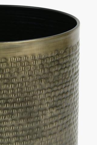 Beaten Aluminium Planter, 32x36cm