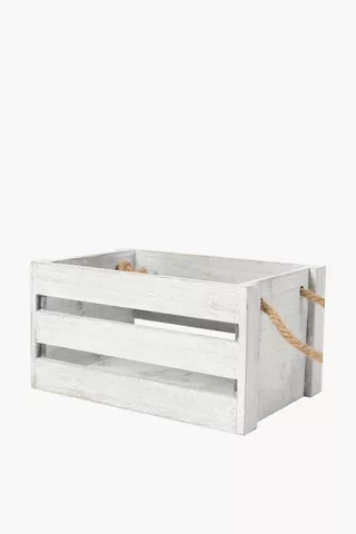 Paulownia Wooden Crate Medium, L32 X W25 X H15cm