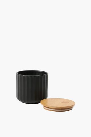 Ceramic Fluted Canister Medium