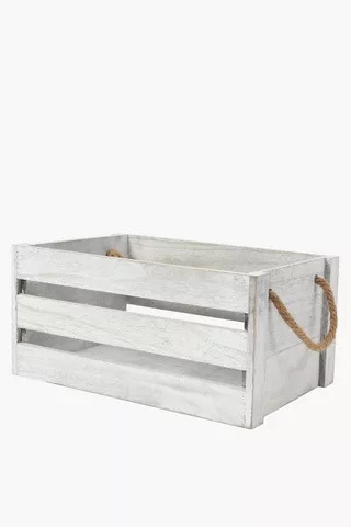 Paulownia Wooden Crate Large, L38 X W30 X H16cm