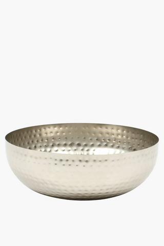 Beaten Metal Champagne Bowl