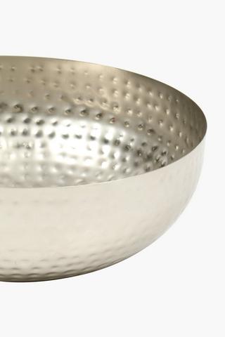 Beaten Metal Champagne Bowl