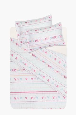 Soft Touch Hearts And Flowers Reversible Comforter Set