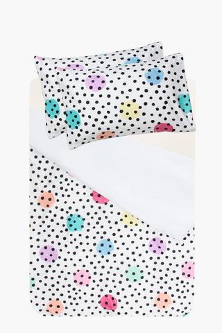 Soft Touch Dotty Reversible Duvet Cover Set