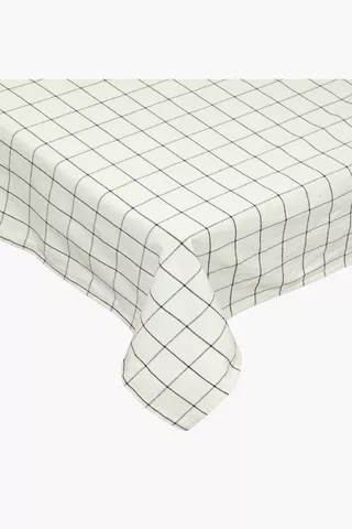Check Cotton Tablecloth, 135x230cm