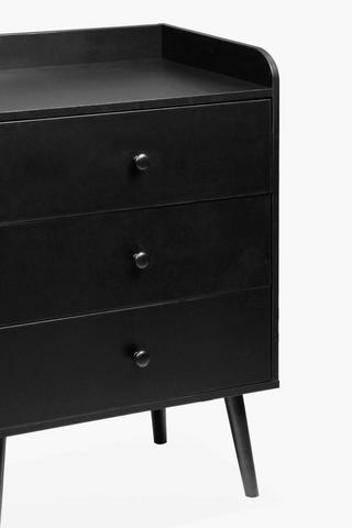 Wooden 4 Leg 3 Drawer Unit