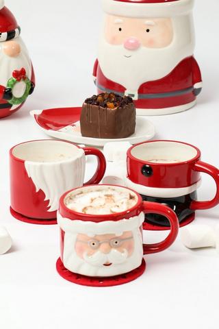 Set Of 3 Santa Mug Tree