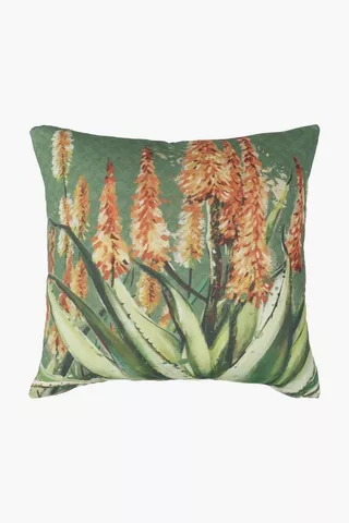 Printed Trent Aloe Scatter Cushion Cover, 50x50cm