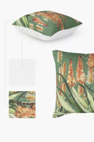 Printed Trent Aloe Scatter Cushion Cover, 50x50cm