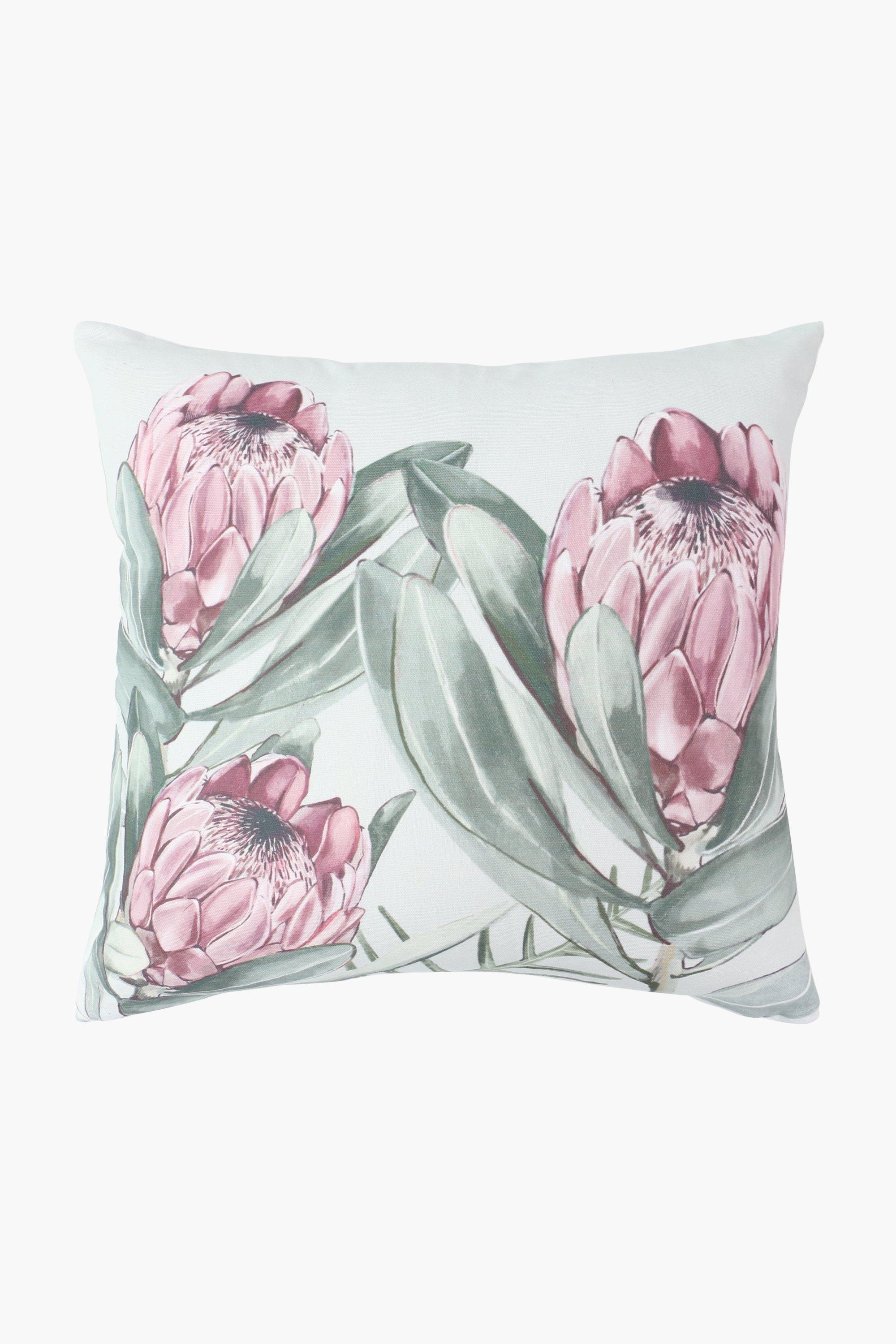 Printed Cape Protea Scatter Cushion Cover, 50x50cm