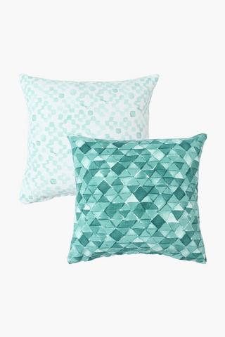 2 Pack Struisbaai Geometric Scatter Cushion Covers, 45x45cm