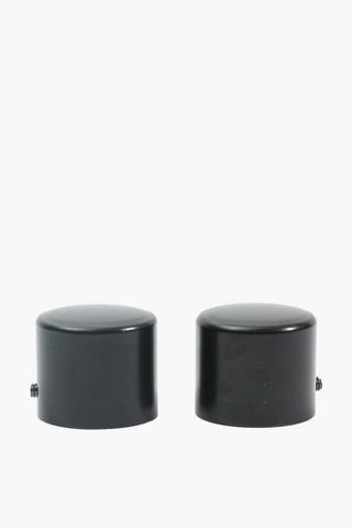 2 Pack Metal Rod End Caps, 25mm