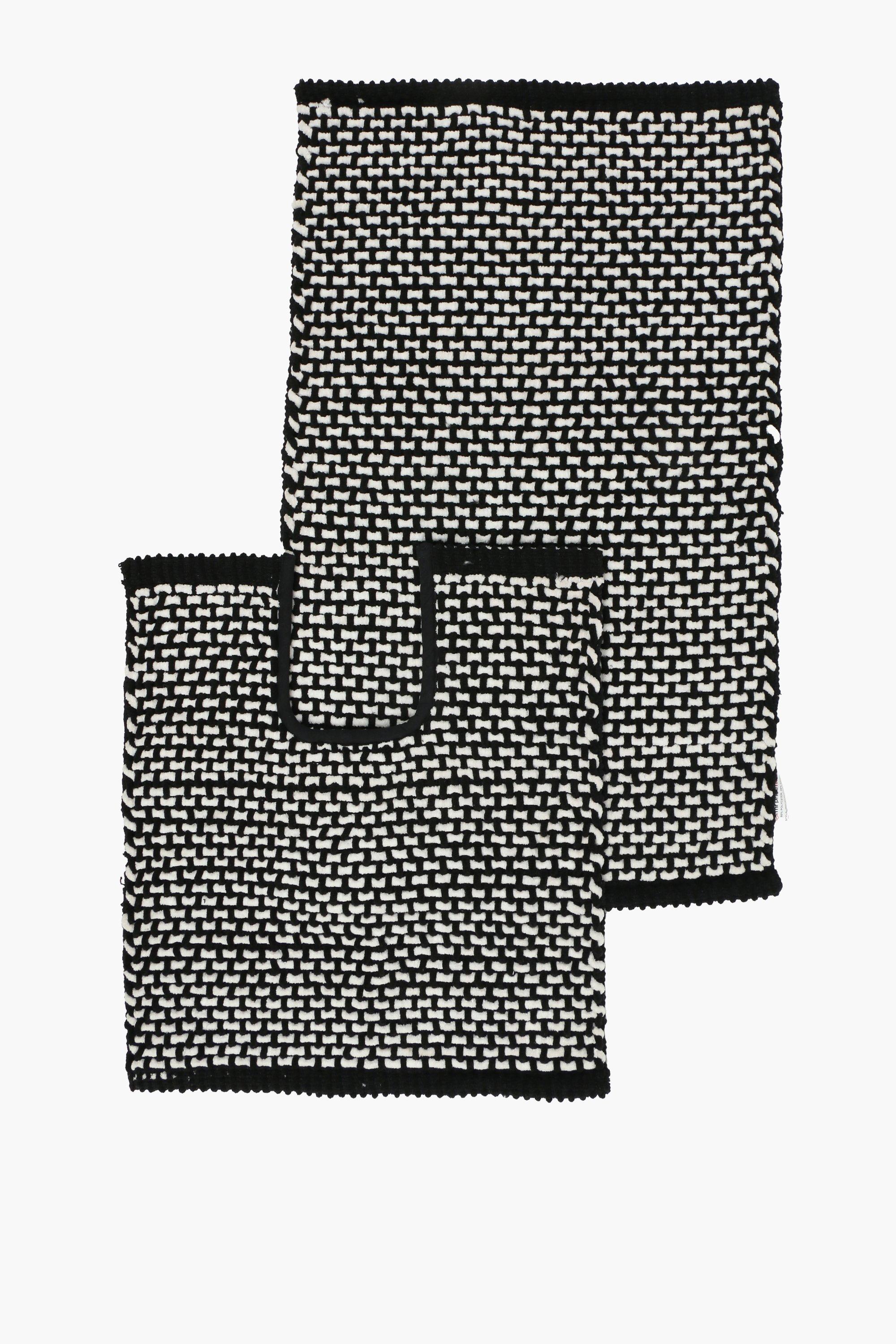 2 Piece Basket Weave Cotton Math Set