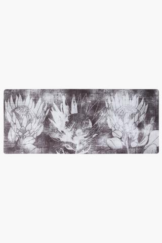 Printed Protea Kitchen Mat, 50x125cm