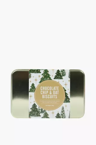 Festive Chocolate Chip And Oat Biscuits, 250g
